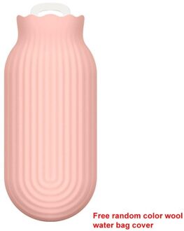 1Pc Hand Warmer Water Injectie Opbergtas Gereedschap Leuke Mini Warm Water Fles Draagbare Cartoon Water Injectie Fles roze L