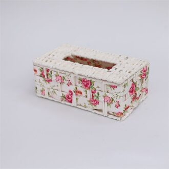 1Pc Handgemaakte Bamboe Weave Tissue Doos Huishoudelijke Servet Storage Case Home Decoratie stijl 2
