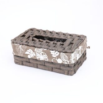 1Pc Handgemaakte Bamboe Weave Tissue Doos Huishoudelijke Servet Storage Case Home Decoratie stijl 3