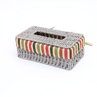 1Pc Handgemaakte Bamboe Weave Tissue Doos Huishoudelijke Servet Storage Case Home Decoratie stijl 4