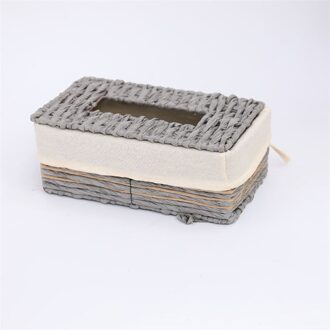 1Pc Handgemaakte Bamboe Weave Tissue Doos Huishoudelijke Servet Storage Case Home Decoratie stijl 5