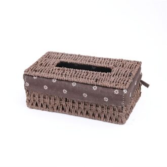 1Pc Handgemaakte Bamboe Weave Tissue Doos Huishoudelijke Servet Storage Case Home Decoratie stijl 8