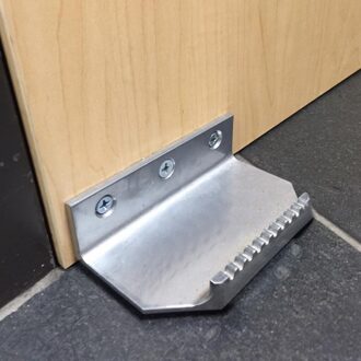 1Pc Handsfree Touchless Handsfree Voet Deuropener Handvat Beugel Dikke Metalen Gemak Thuis Deur Opener Accessoires Sliver