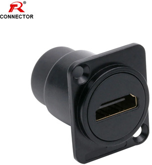 1PC HDMI-HDMI Chassis Connector,HDMI D Type Female Socket Panel Mounted Connector