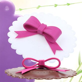 1Pc Herbruikbare Beker Deksel Vlinder Knoop Anti-stof Siliconen Deksels Voor Thee Cup Cover Koffie Slicone Zuig Seal cap Drinkware Onderdelen wit