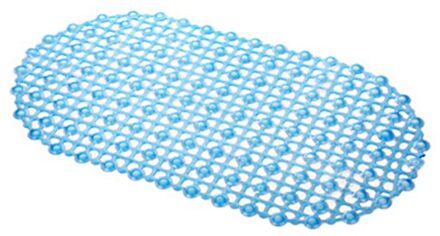 1pc Herbruikbare Multi Sucker Vaste Badmat Badkamer Vloerkleed Anti Slip Tapijt Veiligheid Douche Mat PVC Bubble Massage pad 67*37cm Blauw