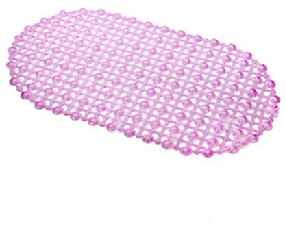 1pc Herbruikbare Multi Sucker Vaste Badmat Badkamer Vloerkleed Anti Slip Tapijt Veiligheid Douche Mat PVC Bubble Massage pad 67*37cm Roze