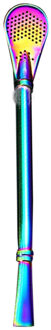 1PC Herbruikbare Rietje Rvs Filter Lepel Milieuvriendelijk Bubble Thee Stro Bar Accessoires Pajitas Acero Inoxidable veelkleurig