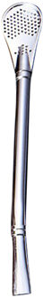 1PC Herbruikbare Rietje Rvs Filter Lepel Milieuvriendelijk Bubble Thee Stro Bar Accessoires Pajitas Acero Inoxidable zilver