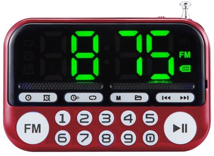 1Pc Hoge Qulity Draagbare Mini Fm Radio Stereo Ingebouwde Luidsprekers Muziek Backlight Speler