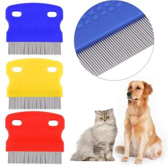 1Pc Hond Kam Verwijder Flea Haar Borstel Haar Kam Puppy Kat Kam Hond Borstel Multifunctionele Pet Grooming Roestvrij staal