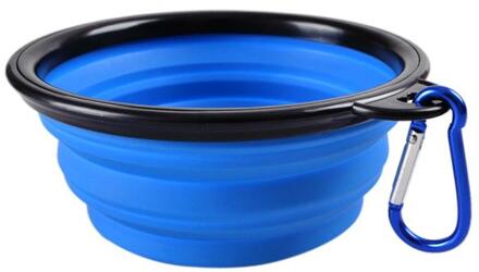 1Pc Hond Kom Siliconen Zwart Zwart Draagbare Opvouwbare Inklapbare Pet Kat Hond Voedsel Water Voeden Reizen Kom Dierbenodigdheden kom 2