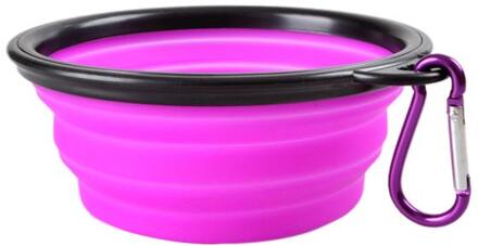 1Pc Hond Kom Siliconen Zwart Zwart Draagbare Opvouwbare Inklapbare Pet Kat Hond Voedsel Water Voeden Reizen Kom Dierbenodigdheden kom 5