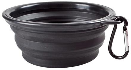 1Pc Hond Kom Siliconen Zwart Zwart Draagbare Opvouwbare Inklapbare Pet Kat Hond Voedsel Water Voeden Reizen Kom Dierbenodigdheden kom