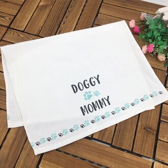 1Pc Hond Thuis Woorden Gedrukt Theedoek Katoen Thee Servet Zachte Absorberende Keuken Schoonmaakdoekje 65X40Cm 70x45cm ontwerp 3