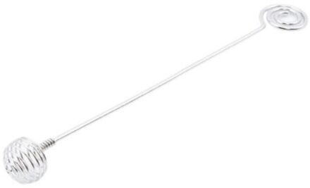 1Pc Honey Stir Rvs Lange Steel Honing Koffie Roeren Bar Stok Praktische Siroop Ei Mengen Dispenser Keuken Gadgets 1stk roestvrij staal