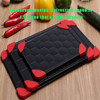 1Pc Honingraat Ontdooien Lade Quick Ontdooien Bevroren Vlees Vis Zeevruchten Plaat Ontdooien Lade Keuken Gadget Snelheid Ontdooien 30 L X 20.8 W X 0.2H