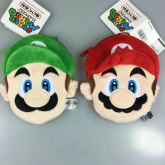 1pc Hot Sale 2 Styles Cartoon Super Mario Bros Coin Purse Unisex Wallet Multi-functional Kawaii Bag Plush Purses Toys Kids Gift