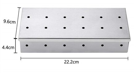 1Pc Hout Chip Roker Doos Voor Barbecue Grill Rvs Gat Koud Rook Generator Custom Doos Bbq Grill Accessoires