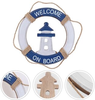 1Pc Hout Mediterrane Stijl Ornament Opknoping Decoratie Voor Home Party geassorteerd kleur 1