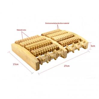 1Pc Houten Dual Voet Massager Roller Deep Tissue Acupressuur Hak Relief Pijn Genezen Fasciitis Massager Spur Plantaris Voet