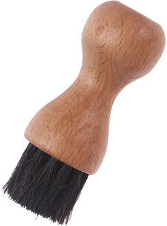 1Pc Houten Handvat Schoenen Shine Brush Polish Varkenshaar Haar Buffing Brush Mini Kalebas Schoenen Olie Borstel