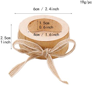 1Pc Houten Kandelaar Kandelaar Plant Bloem Plot Ambachten Stapel Rustieke Ornament Ambachten Stapel Theelichtje Stand A-S
