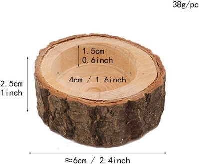 1Pc Houten Kandelaar Kandelaar Plant Bloem Plot Ambachten Stapel Rustieke Ornament Ambachten Stapel Theelichtje Stand B-S
