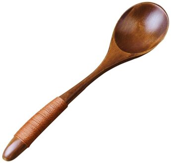 1Pc Houten Lepel Bamboe Keuken Koken Gebruiksvoorwerp Tool Soep Theelepel Catering Voor Kicthen Houten Lepel #50G