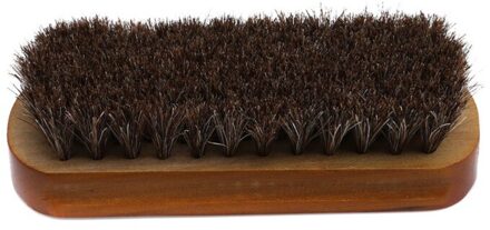 1Pc Houten Paard Haar Borstel Natuurlijke Leer Paard Haar Zacht Polijsten Tool Borstel Polijsten Shoe Brush