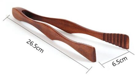 1Pc Houten Voedsel Clamp Brood Pasta Spaghetti Tang Buffet Barbecue Salade Server Klem Keuken Kantine Gereedschap En Gadgets