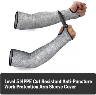 1Pc Hppe Snijbestendige Arm Mouwen Anti-Lek Outdoor Werk Bescherming Veiligheid Anti-Kras Elleboog Pols Guard cover Niveau 5 stijl 2