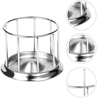 1Pc Huisdier Voedsel Wastafel Roestvrij Schildpad Feeder Huisdier Voeden Tool (Zilver) 14x14cm