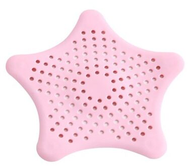 1Pc Huishoudelijke Aanrecht Filter Douche Drain Haar Catcher Stopper Anti-Verstopping Gootsteenzeefje Badkamer Floor Douche Cover 05 roze
