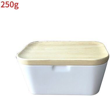 1Pc Huishoudelijke Botervloot Met Deksel Porselein Keeper Bedekt Butter Container Warmte Keuken Aanrecht Kaas Witte Botervloot 250g