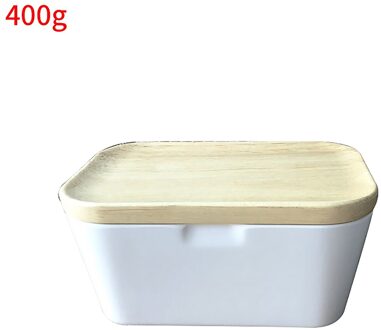 1Pc Huishoudelijke Botervloot Met Deksel Porselein Keeper Bedekt Butter Container Warmte Keuken Aanrecht Kaas Witte Botervloot 400g