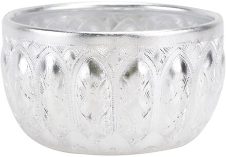 1Pc Huishoudelijke Dining Kom Hotel Servies Levert Metalen Kom Artware (Zilver)