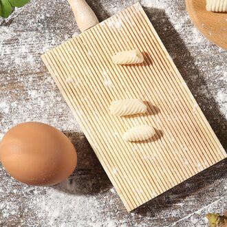 1Pc Huishoudelijke Garganelli Board Praktische Houten Pasta Gnocchi Board (Kaki)