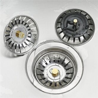 1Pc Huishoudelijke Rvs Spoelbak Filter Zwembad Bad Badkamer Riool Afvoerputje Keuken Anti-Klomp Slakken Zeef Accessoires