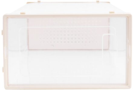 1Pc Huishoudelijke Schoenen Opbergdoos Verdikte Schoenendoos Clamshell Schoenendoos Beige geel