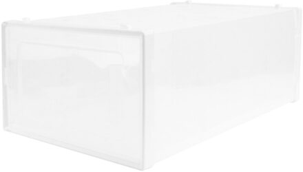 1Pc Huishoudelijke Schoenen Opbergdoos Verdikte Schoenendoos Clamshell Schoenendoos wit