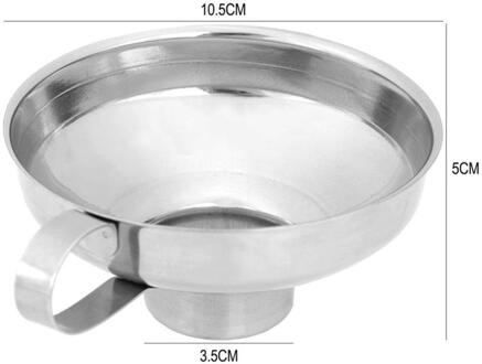 1Pc Inblikken Trechter Roestvrij Staal Brede Mond Inblikken Trechter Hopper Filter Lek Brede Mond Kan Voor Olie Wijn keuken Koken Tool