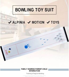 1Pc Indoor Tafel Games Mini Bowling Set Kinderen Speelgoed Housewar Bowling Set + Handleiding + 1 Opbergtas Thuis entertainment Set