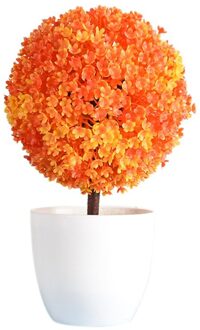 1PC Ingemaakte Bloesem Bonsai Festival Cherry Nep Groet Trigeminus Bal Grenen 6 Soorten Bruiloft Kunstmatige Bloem Bal Decor