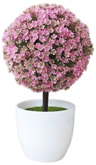 1PC Ingemaakte Bloesem Bonsai Festival Cherry Nep Groet Trigeminus Bal Grenen 6 Soorten Bruiloft Kunstmatige Bloem Bal Decor