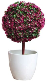 1PC Ingemaakte Bloesem Bonsai Festival Cherry Nep Groet Trigeminus Bal Grenen 6 Soorten Bruiloft Kunstmatige Bloem Bal Decor