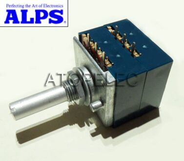 1pc Japan ALPS RK27 Volume LOG Stereo Potentiometer 2-gang Dual 10 K/20 K/50 k/100 K/250 K/500 K Sleuven As 100KAX2
