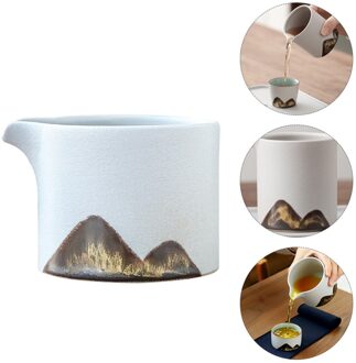 1Pc Japanse Stijl Keramische Thee Pitcher Praktische Thuis Thee Dispenser Thee Set wit