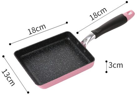 1Pc Japanse-Stijl Non-stick Koekenpan Aluminium Mini Vierkante Ontbijt Ei Pot Kookgerei stijl 1
