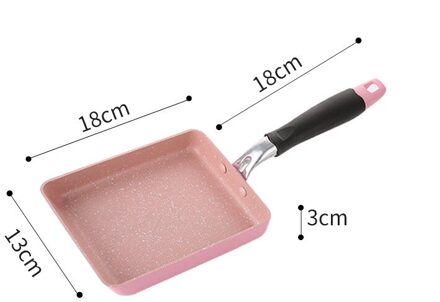1Pc Japanse-Stijl Non-stick Koekenpan Aluminium Mini Vierkante Ontbijt Ei Pot Kookgerei stijl 2